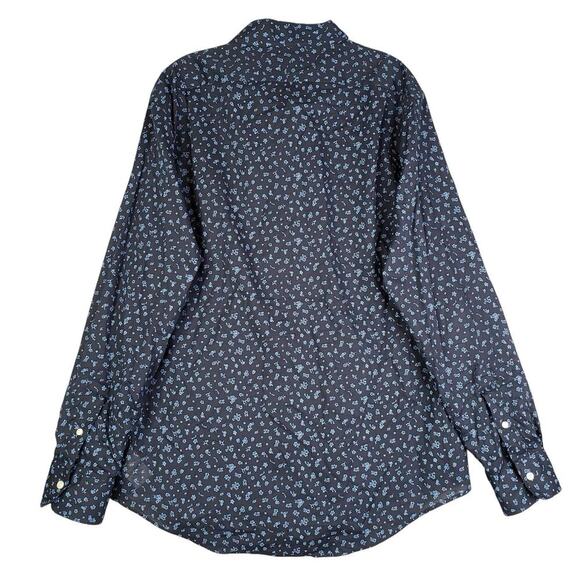 Polo Ralph Lauren Oxford Shirt Mens Size Large L Button Down Blue Floral Slim - Picture 3 of 11